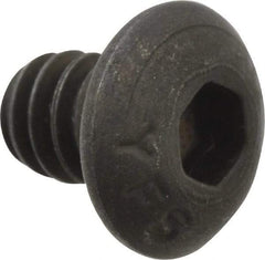 Value Collection - #10-24 UNC Hex Socket Drive, Button Screw - Alloy Steel, Black Oxide Finish, Fully Threaded, 1/4" Length Under Head - USA Tool & Supply