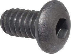 Value Collection - #10-24 UNC Hex Socket Drive, Button Screw - Alloy Steel, Black Oxide Finish, Fully Threaded, 3/8" Length Under Head - USA Tool & Supply