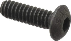Value Collection - #10-24 UNC Hex Socket Drive, Button Screw - Alloy Steel, Black Oxide Finish, Fully Threaded, 5/8" Length Under Head - USA Tool & Supply