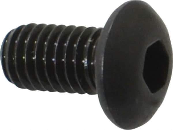 Value Collection - #10-32 UNF Hex Socket Drive, Button Screw - Alloy Steel, Black Oxide Finish, Fully Threaded, 3/8" Length Under Head - USA Tool & Supply