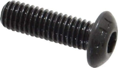 Value Collection - #10-32 UNF Hex Socket Drive, Button Screw - Alloy Steel, Black Oxide Finish, Fully Threaded, 5/8" Length Under Head - USA Tool & Supply