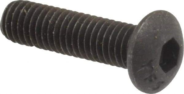 Value Collection - #10-32 UNF Hex Socket Drive, Button Screw - Alloy Steel, Black Oxide Finish, Fully Threaded, 3/4" Length Under Head - USA Tool & Supply