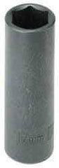 Armstrong - 3/8" Drive 14mm Deep Impact Socket - 6 Points, 2-33/64" OAL - USA Tool & Supply