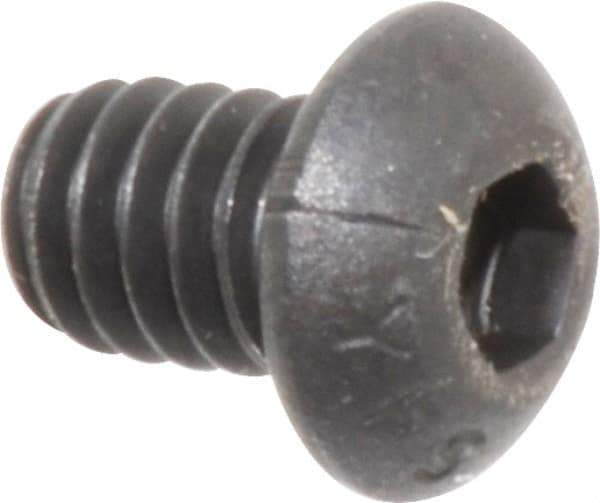 Value Collection - 1/4-20 UNC Hex Socket Drive, Button Screw - Alloy Steel, Black Oxide Finish, Fully Threaded, 3/8" Length Under Head - USA Tool & Supply