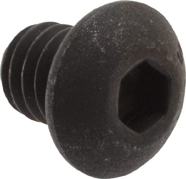 Value Collection - 5/16-18 UNC Hex Socket Drive, Button Screw - Alloy Steel, Black Oxide Finish, Fully Threaded, 3/8" Length Under Head - USA Tool & Supply