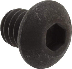 Value Collection - 5/16-18 UNC Hex Socket Drive, Button Screw - Alloy Steel, Black Oxide Finish, Fully Threaded, 3/8" Length Under Head - USA Tool & Supply