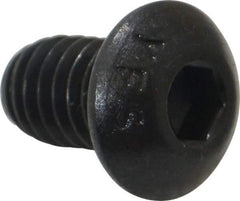 Value Collection - 5/16-18 UNC Hex Socket Drive, Button Screw - Alloy Steel, Black Oxide Finish, Fully Threaded, 1/2" Length Under Head - USA Tool & Supply