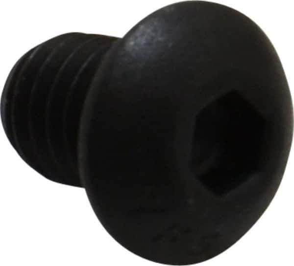 Value Collection - 3/8-16 UNC Hex Socket Drive, Button Screw - Alloy Steel, Black Oxide Finish, Fully Threaded, 1/2" Length Under Head - USA Tool & Supply