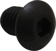 Value Collection - 3/8-16 UNC Hex Socket Drive, Button Screw - Alloy Steel, Black Oxide Finish, Fully Threaded, 1/2" Length Under Head - USA Tool & Supply