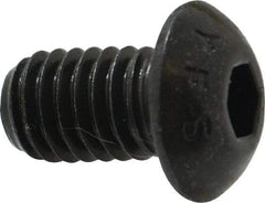 Value Collection - 3/8-16 UNC Hex Socket Drive, Button Screw - Alloy Steel, Black Oxide Finish, Fully Threaded, 5/8" Length Under Head - USA Tool & Supply