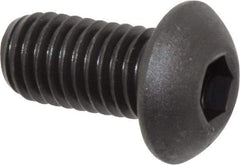 Value Collection - 1/2-13 UNC Hex Socket Drive, Button Screw - Alloy Steel, Black Oxide Finish, Fully Threaded, 1" Length Under Head - USA Tool & Supply
