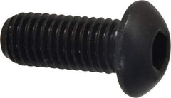 Value Collection - 1/2-13 UNC Hex Socket Drive, Button Screw - Alloy Steel, Black Oxide Finish, Fully Threaded, 1-1/4" Length Under Head - USA Tool & Supply