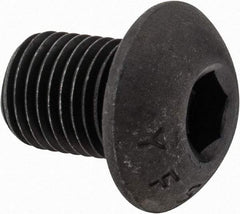 Value Collection - 3/8-24 UNF Hex Socket Drive, Button Screw - Alloy Steel, Black Oxide Finish, Fully Threaded, 1/2" Length Under Head - USA Tool & Supply