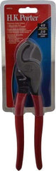 H.K. Porter - 9-1/2" OAL, Cable Cutter - 3/4" Jaw Length x 3/4" Jaw Width, Oval Head, Cushion Handle - USA Tool & Supply