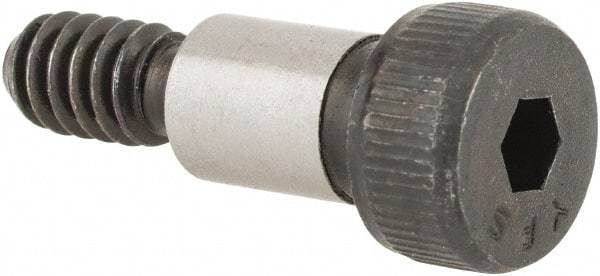Value Collection - 1/4" Shoulder Diam x 3/8" Shoulder Length, #10-24 UNC, Hex Socket Shoulder Screw - 8 Alloy Steel, Uncoated, 0.357 to 3/8" Head Diam - USA Tool & Supply