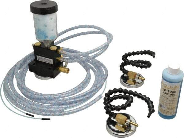 Accu-Lube - 2 Outlet, 10 Ounce Tank Capacity, Micro Lubricant System - 12' Coolant Line Length - USA Tool & Supply