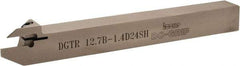 Iscar - 0.055" Min Groove Width, 4.7" OAL, Right Hand Indexable Grooving Cutoff Toolholder - 1/2" Shank Height x 1/2" Shank Width, DG. 14.. Insert Style, DGT Toolholder Style, Series Do Grip - USA Tool & Supply