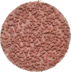 Made in USA - 1-1/2" Disc Diam, 80 Grit, Aluminum Oxide Quick Change Disc - Type S Attaching System, Coated, Brown, Medium Grade - USA Tool & Supply