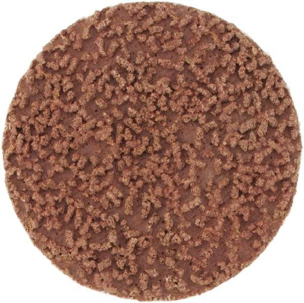 Made in USA - 1-1/2" Disc Diam, 120 Grit, Aluminum Oxide Quick Change Disc - Type S Attaching System, Coated, Brown, Fine Grade - USA Tool & Supply