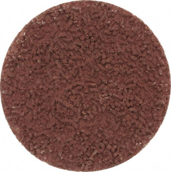 Made in USA - 1-1/2" Disc Diam, 240 Grit, Aluminum Oxide Quick Change Disc - Type S Attaching System, Coated, Brown, Very Fine Grade - USA Tool & Supply