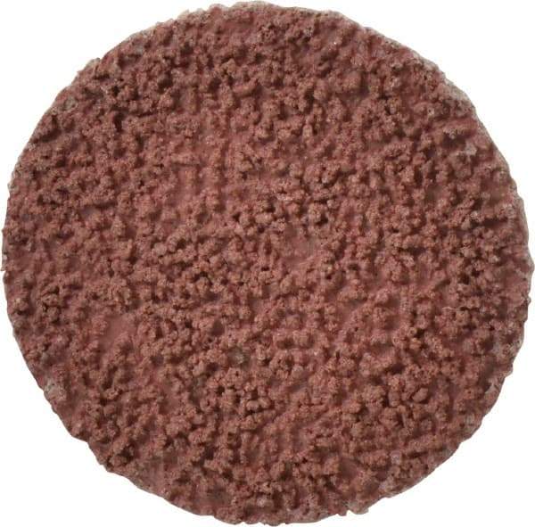 Made in USA - 2" Disc Diam, 80 Grit, Aluminum Oxide Quick Change Disc - Type S Attaching System, Coated, Brown, Medium Grade - USA Tool & Supply