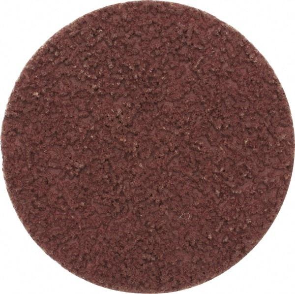 Made in USA - 2" Disc Diam, 180 Grit, Aluminum Oxide Quick Change Disc - Type S Attaching System, Coated, Brown, Very Fine Grade - USA Tool & Supply