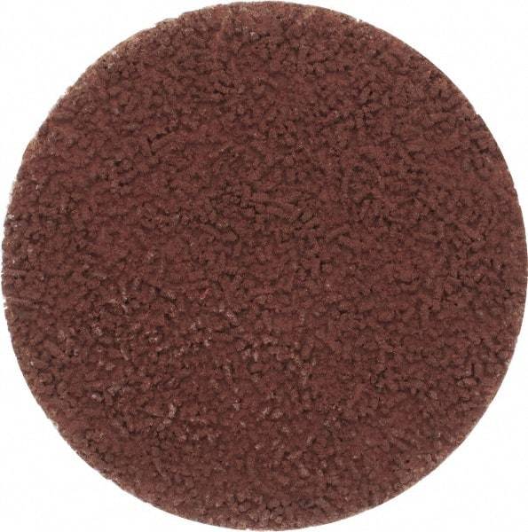 Made in USA - 2" Disc Diam, 240 Grit, Aluminum Oxide Quick Change Disc - Type S Attaching System, Coated, Brown, Very Fine Grade - USA Tool & Supply