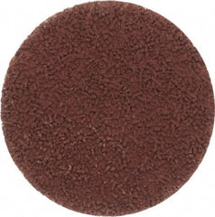 Made in USA - 2" Disc Diam, 240 Grit, Aluminum Oxide Quick Change Disc - Type S Attaching System, Coated, Brown, Very Fine Grade - USA Tool & Supply