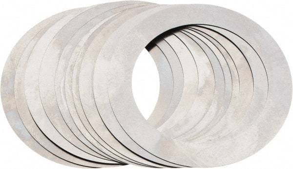 Made in USA - 0.007" Thick, 1-3/8" Inside x 1-7/8" OD, Round Shim - Uncoated 302/304 Stainless Steel - USA Tool & Supply