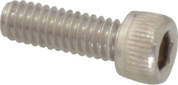 Value Collection - #8-32 UNC Hex Socket Drive, Socket Cap Screw - Grade 18-8 Stainless Steel, 1/2" Length Under Head - USA Tool & Supply