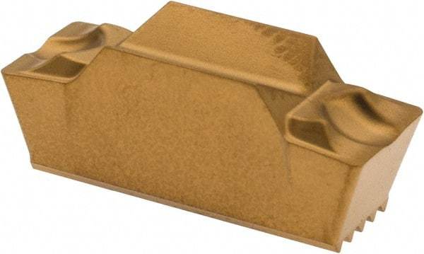 Seco - LCMF, 0.236" Cutting Width, MC, CP500 Grade, Double End Multi-Directional Turning Insert - TiAlN, TiN Coated - USA Tool & Supply