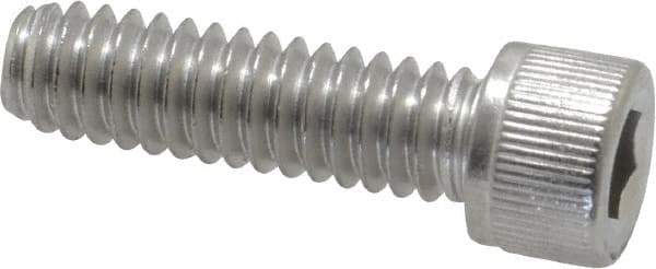 Value Collection - 1/4-20 UNC Hex Socket Drive, Socket Cap Screw - Grade 18-8 Stainless Steel, Fully Threaded, 7/8" Length Under Head - USA Tool & Supply