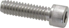 Value Collection - 1/4-20 UNC Hex Socket Drive, Socket Cap Screw - Grade 18-8 Stainless Steel, Fully Threaded, 7/8" Length Under Head - USA Tool & Supply