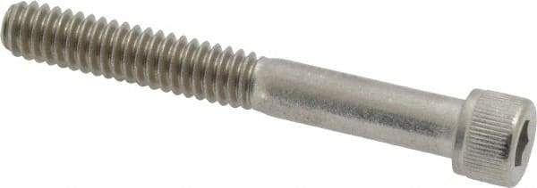 Value Collection - 1/4-20 UNC Hex Socket Drive, Socket Cap Screw - Grade 18-8 Stainless Steel, Partially Threaded, 2" Length Under Head - USA Tool & Supply