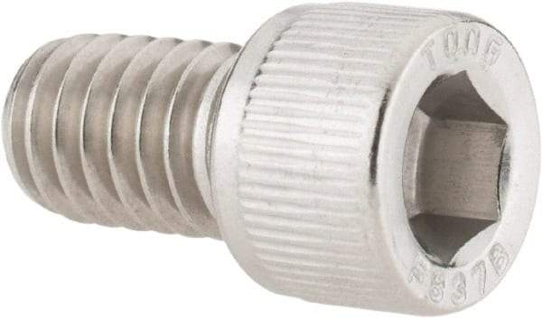 Value Collection - 5/16-18 UNC Hex Socket Drive, Socket Cap Screw - Grade 18-8 Stainless Steel, Fully Threaded, 1/2" Length Under Head - USA Tool & Supply