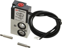 ARO/Ingersoll-Rand - 1/8", 3-Way Stacking Solenoid Valve - 24 VDC, 0.2 CV Rate, 2.4" High - USA Tool & Supply