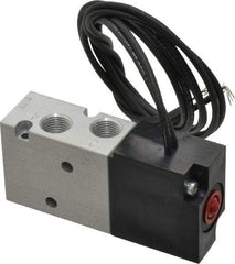 ARO/Ingersoll-Rand - 1/8", 4-Way Body Ported Stacking Solenoid Valve - 24 VDC, 0.2 CV Rate, 2.8" High - USA Tool & Supply