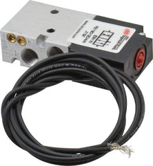 ARO/Ingersoll-Rand - 1/8", 4-Way Body Ported Stacking Solenoid Valve with Speed Control - 120 VAC, 0.2 CV Rate, 2.8" High - USA Tool & Supply