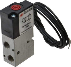 ARO/Ingersoll-Rand - 1/8", 4-Way Body Ported Stacking Solenoid Valve with Speed Control - 24 VDC, 0.2 CV Rate, 2.8" High - USA Tool & Supply