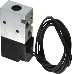 ARO/Ingersoll-Rand - 1/8", 4-Way Body Ported Stacking Solenoid Valve with Speed Control - 12 VDC, 0.2 CV Rate, 2.8" High - USA Tool & Supply