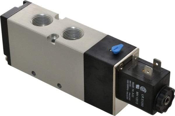 ARO/Ingersoll-Rand - 3/8", 4-Way 2-Position Maxair Stacking Solenoid Valve - 120 VAC, 1.65 CV Rate, 1.81" High - USA Tool & Supply