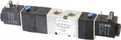 ARO/Ingersoll-Rand - 1/4", 4-Way 3-Position Maxair Stacking Solenoid Valve - 120 VAC, 0.7 CV Rate, 1.81" High - USA Tool & Supply