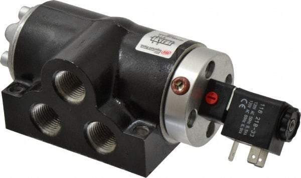 ARO/Ingersoll-Rand - 1/2", K Series 4-Way High Flow Stacking Solenoid Valve - 120 VAC, 2.57 CV Rate, 2.56" High - USA Tool & Supply