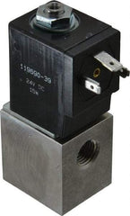 ARO/Ingersoll-Rand - 1/4", CAT Series 3-Way 2-Position Body Ported Stacking Solenoid Valve - 24 VDC, 0.2 CV Rate, 3-1/2" High - USA Tool & Supply