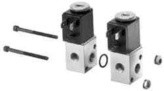 ARO/Ingersoll-Rand - 1/8", CAT Series 3-Way 2-Position Bar Manifold Stacking Solenoid Valve - 120 VAC, 0.2 CV Rate, 3.275" High - USA Tool & Supply