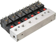 ARO/Ingersoll-Rand - 1/8", CAT Series 3-Way 2-Position Bar Manifold Stacking Solenoid Valve - 120 VAC, 0.2 CV Rate, 3.275" High - USA Tool & Supply