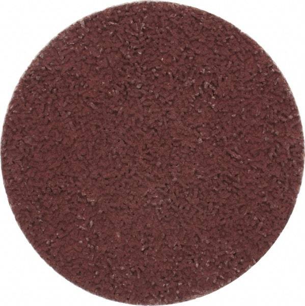 Made in USA - 2" Disc Diam, 400 Grit, Aluminum Oxide Quick Change Disc - Type S Attaching System, Coated, Brown, Super Fine Grade - USA Tool & Supply
