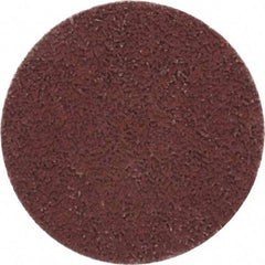 Made in USA - 2" Disc Diam, 400 Grit, Aluminum Oxide Quick Change Disc - Type S Attaching System, Coated, Brown, Super Fine Grade - USA Tool & Supply