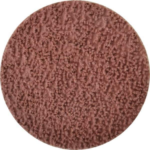 Made in USA - 3" Disc Diam, 80 Grit, Aluminum Oxide Quick Change Disc - Type S Attaching System, Coated, Brown, Medium Grade - USA Tool & Supply