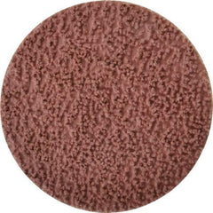 Made in USA - 3" Disc Diam, 80 Grit, Aluminum Oxide Quick Change Disc - Type S Attaching System, Coated, Brown, Medium Grade - USA Tool & Supply